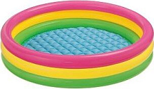 INTEX Бассейн надувной 147x33 см. Трехцветный с надувным дном . Арт. 57422NP Бассейн надувной