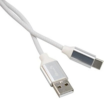 ELTRONIC USB кабель для USB Type-C 1.0м ( 1-25) 3A/60W TPE оплетка (белый) в пакете