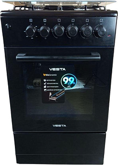 VESTA Valencia VGE 50 10-E Черный ГК Плита газоэлектрическая