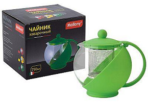 MALLONY Чайник заварочный VARIATO, объем: 750 мл, пластик корпус, фильтр из нерж стали, цвета в ассорт. (910102) MALLONY Чайник заварочный VARIATO, об