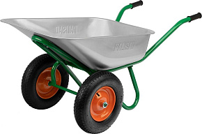 PALISAD Тачка садово-строительная, 2-х колесная, усиленная, грузоподъемность 320 кг, объем 100л 689233 Тачка садовая