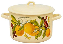 ЛЫСЬВА 16141/4КмЭ/Э Фруктовая фантазия эмал 4,3л Кастрюля ЛЫСЬВА 16141/4КмЭ/Э Фруктовая фантазия эмал 4,3л