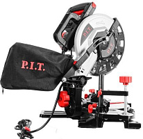 P.I.T. Пила торцовочная электрич. PMS210-C (1400Вт, Ø210мм, 3900об., влево 45°, пропил 115мм, лазер)