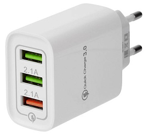 REXANT (16-0277) для/ REXANT 3 x USB белое СЗУ