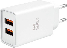 AKSBERRY (6900209800019) T38 2 USB 2.4A, белый СЗУ