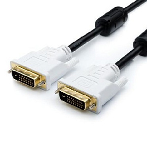 ATCOM (АТ9148) Dvi-Dvi 2 ferite черный 24/24pin пакет 24+1(DVI-D) - 3,0 м кабель