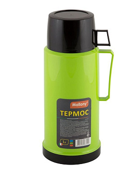 MALLONY Термос в пластиковом корпусе со стеклянной колбой 2644H, 1,0 л. (001721) Термос