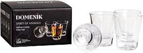 DOMENIK DMG002 Набор стопок SPIRIT OF ANIMALS 50мл 4шт Набор стопок