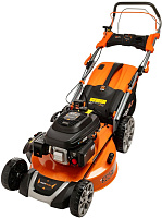MAXPILER Газонокосилка бензиновая MLM-56SE (6,5л.с, эл.старт, самоходная, Ø560мм, выс.30-80мм, 70л)