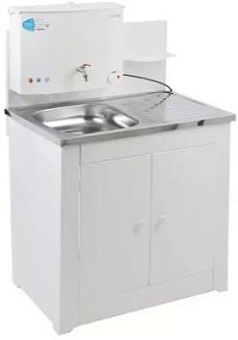 АКВАТЕКС ДУЭТ (бак антикорроз. с ЭВН+мойка нерж.) белый Умывальник