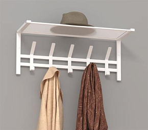 ЗМИ Торонто 21 с полкой белая ВСПТ21 Вешалка настенная