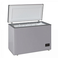 БИРЮСА M240KDN 190л (ларь, глухая крышка) металлик Морозильник