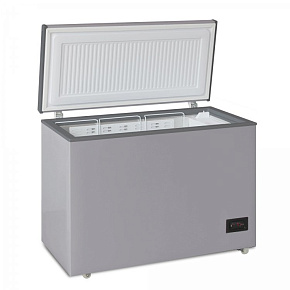 БИРЮСА M240KDN 190л (ларь, глухая крышка) металлик Морозильник