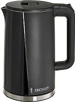 DELTA LUX DE-1011 black (1,8л. металл/пластик) Чайник