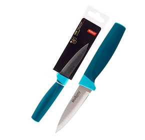 MALLONY Нож с рукояткой софт-тач VELUTTO MAL-04VEL для овощей, 9 см (005527) Нож