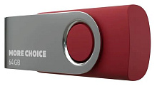 MORE CHOICE (4610196407666) MF64-4 USB 64GB 2.0 Red Флэш-накопитель