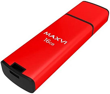 MAXVI MP2 16GB red, монолит с колпачком, ABS пластик + металл, USB 2.0