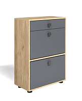 БИТЕЛ МЛ-7 ДУБ ЗОЛОТОЙ КРАФТ/СЕРЫЙ ГРАФИТ Обувница