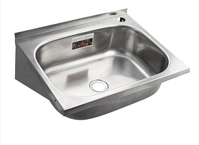 FABIA PROFI 504006 Раковина антивандальная с кронштейнами к стене 500х400мм толщина 0,8-0,6мм из нержавеющей стали 201, полированная Раковина антиванд