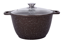 KUKMARA кмк42а а/пр литая 4,0л стекл/кр Кофейный мрамор Кастрюля KUKMARA кмк42а а/пр литая 4,0л стекл/кр Кофейный мрамор