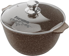 МЕЧТА 42806 Гранит brown 2л стеклянная крышка Кастрюля МЕЧТА 42806 со стеклянной крышкой. "Гранит brown" 2,0л
