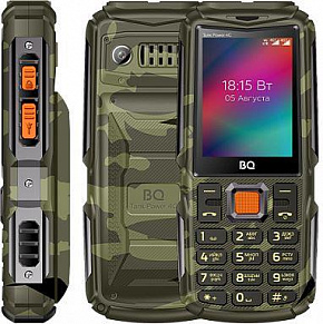 BQ 2410L Tank Power 4G Camouflage/Gunmetal Телефон мобильный