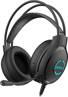 A4TECH Наушники с микрофоном Fstyler FH300U черный 2м мониторные USB оголовье (FH300U BLACK)