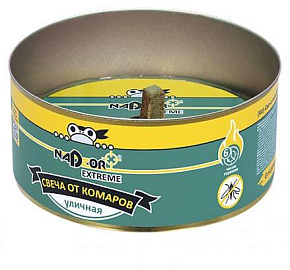NADZOR Свеча антимоскитная на эфирных маслах, 6 часов горения, EXTREME SVCHEX1 Свеча антимоскитная на эфирных маслах