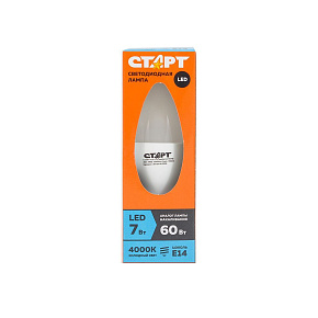 СТАРТ (17281) LEDCANDLE E14 7W40 WS Лампа светодиодная