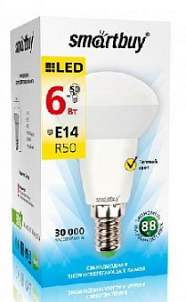SMARTBUY (SBL-R50-06-30K-E14-A) 6W/3000/E14 Лампа светодиодная