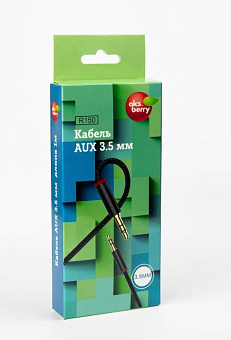 AKSBERRY (6900209120018) R150, jack 3.5mm-jack 3.5mm, круглый в тканевой оплетке,1м , черный Кабель