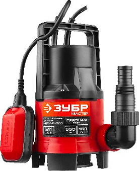 ЗУБР НПГ-М1-550 Насос погружной дренажный для загрязненной воды Насос