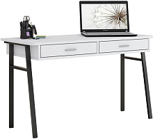 POLINI Стол письменный kids Aviv 1450 с 2 ящиками и металлическими опорами белый (3 кор.) Детская мебель