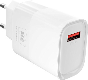 MORE CHOICE (4620202553379) NC09 СЗУ 1USB 3.0A QC3.0 15W , белый СЗУ