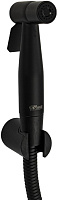 GFMARK 20613 Набор для биде - гигиеническая лейка, шланг, кронштейн, из нержавеющей стали, в блистере. Цвет ЧЕРНЫЙ Набор для биде