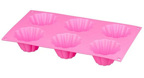 MALLONY BFS-K20 31*21*4см силикон (985806) Форма MALLONY BFS-K20 форма для выпечки 6 кексов 31*21*4см силикон (985806)