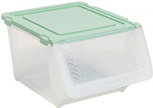 VIOLET Контейнер для овощей 11л (прозрачный/нефрит) 461146