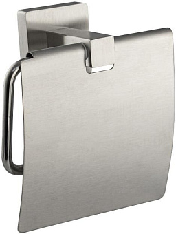 GFMARK 87003 Держатель туалетной бумаги с экраном, из нержавеющей стали, с квадратным основанием, цвет САТИН