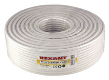 REXANT (01-2221) RG-6U, бухта 100м, INDOOR, белый Кабель коаксиальный