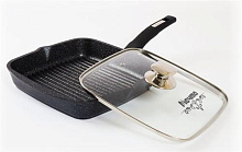 МЕЧТА С64803 Гранит star несъемная ручка стеклянная крышка Сковорода МЕЧТА С64803 Гранит star 24*24 см с несъемной ручкой и стекл. крышкой