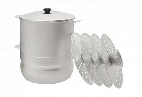 КАЛИТВА 180645 алюм 6,0л 4 диска Мантоварка КАЛИТВА 180645 Манты-казан алюм 6,0л 4 диска