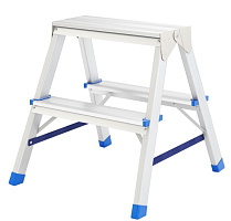 СИБРТЕХ Стремянка двусторонняя 2ст., алюминиевая, Россия 97922 Стремянка