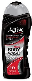 ACTIVE Гель для душа мужской, с витамином B5 "Спорт 3D" NATURAL, Black 400 мл 522302024