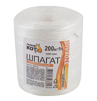 РЫЖИЙ КОТ Шпагат полипропиленовый (бобина) в т/у 1200тэкс, длина 200м (082278) Шпагат