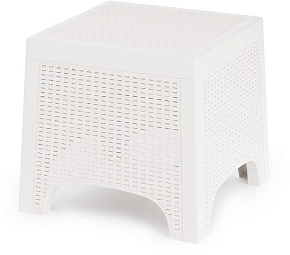 АЛЬТЕРНАТИВА М8910 Ротанг Лайт стол (белый) Мебель из пластика