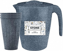 SUGAR&SPICE SE182811026 STONE темный камень (4 предмета) Набор для напитков