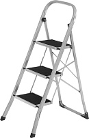 СИБРТЕХ Стремянка стальная, 3 широкие ступени 20х30 см с полимерным покрытием 97727 Стремянка