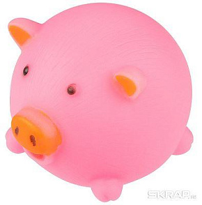 РЫЖИЙ КОТ Игрушка-пищалка для животных Свинка РЫЖИЙ КОТ Игрушка-пищалка для животных Свинка