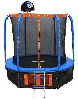 ЭКОС BS12FT-3 батут 12" с сеткoй, лесенкой и баскетбольным кольцом (010366) Спортивный инвентарь