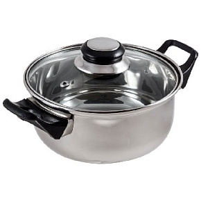 MALLONY BAK-01 1,4л (985870) Кастрюля с крышкой MALLONY BAK-01 1,4л нерж.(985870)